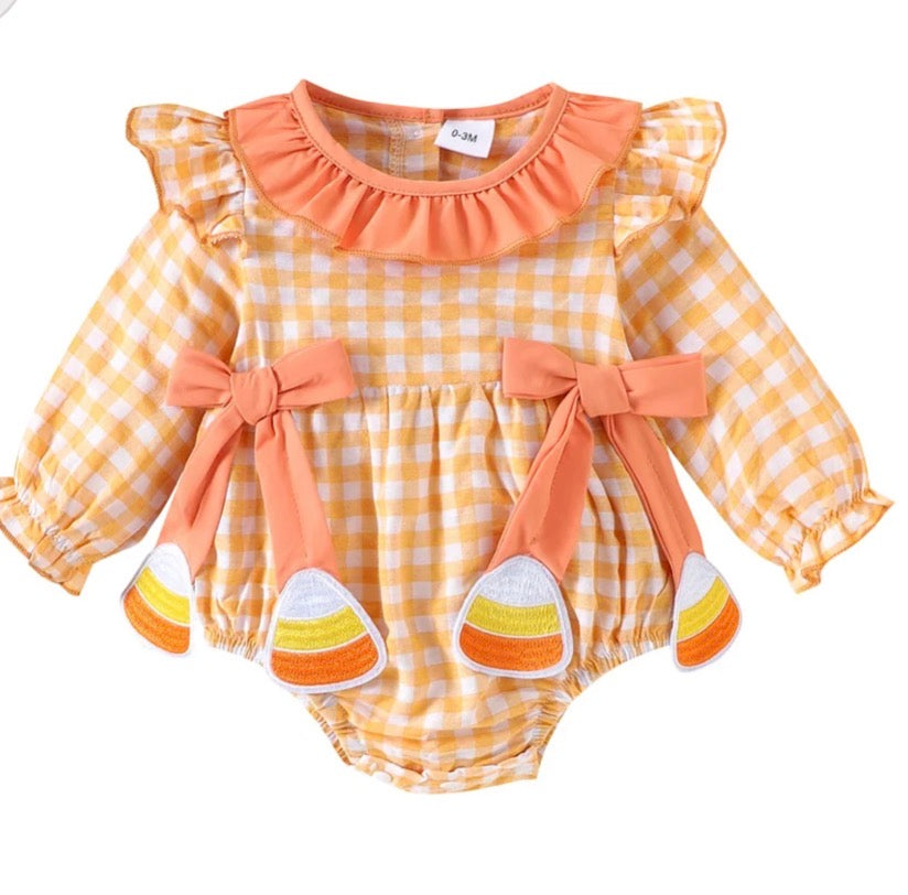 Candy Corn Adventure Romper