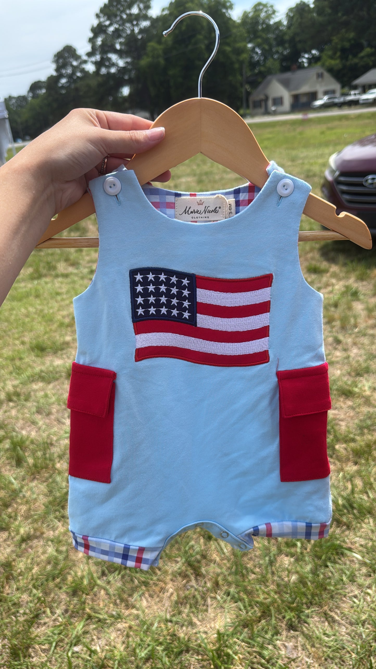 American Flag Romper
