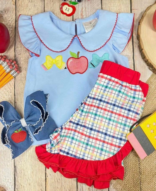 Back to School Collared Short Set