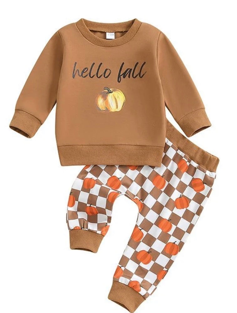 Hello Fall Checkered Set