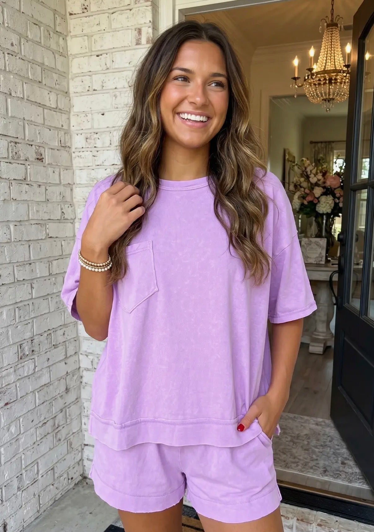 Relax Short Set- Purple